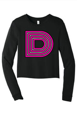 Dazed "D" Crop Long Sleeve T-Shirt