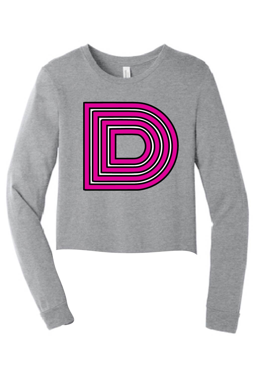 Dazed "D" Crop Long Sleeve T-Shirt