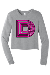 Dazed "D" Crop Long Sleeve T-Shirt