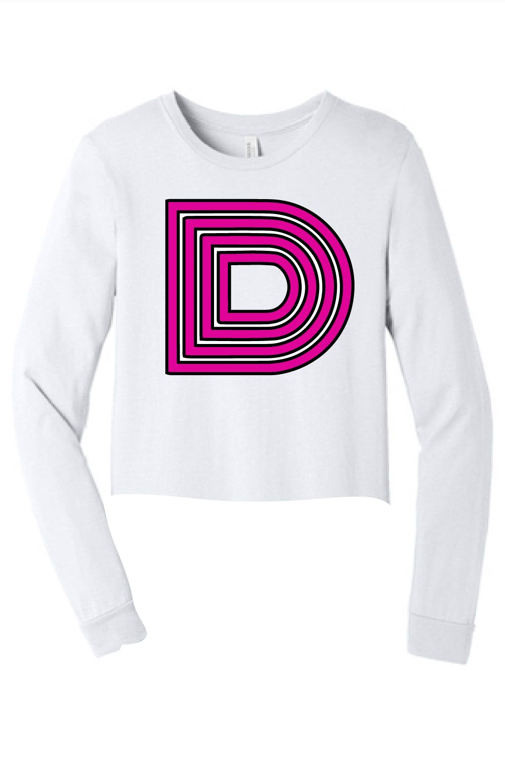 Dazed "D" Crop Long Sleeve T-Shirt